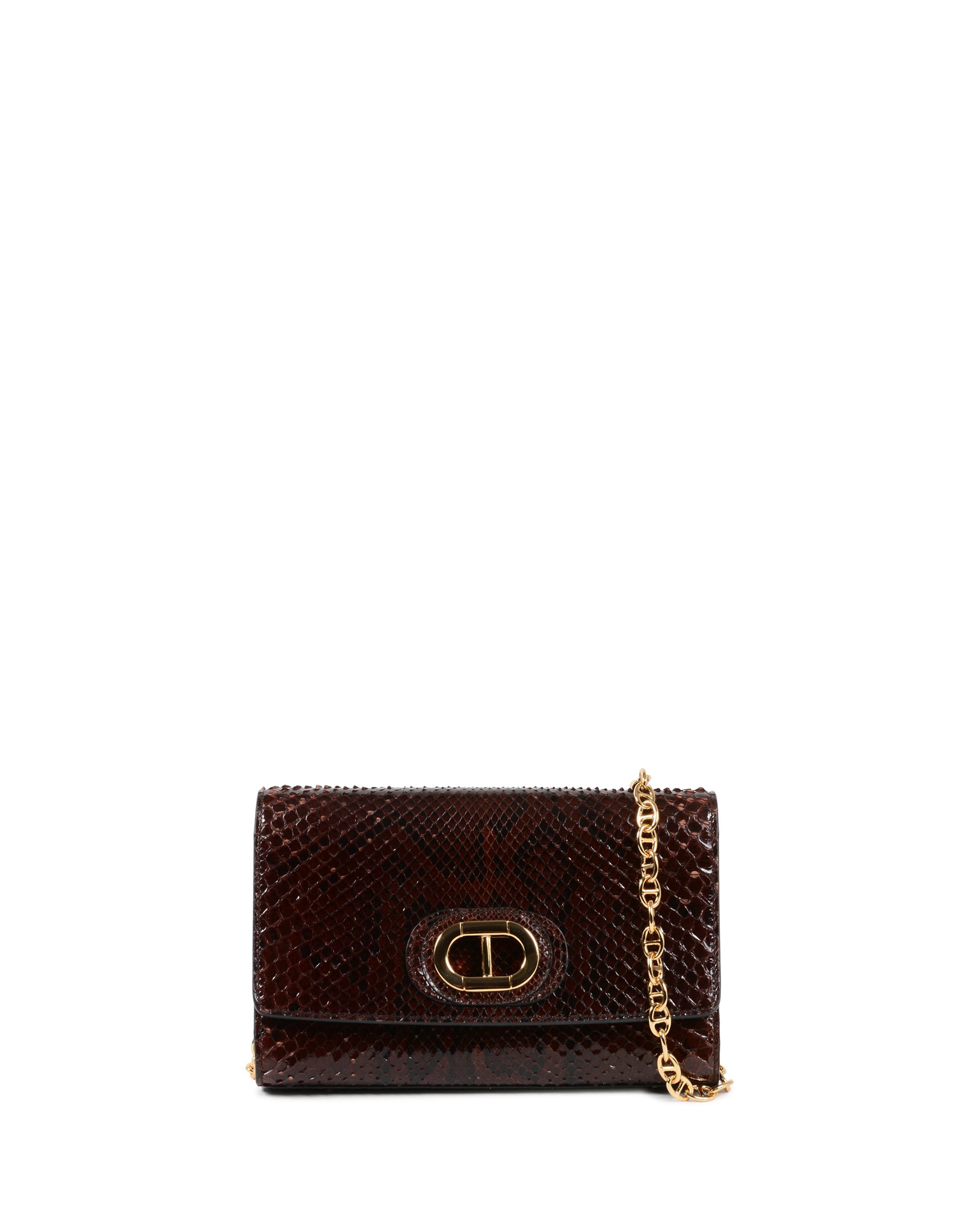 PB03 CLUTCH SMALL PITONE MARRONE